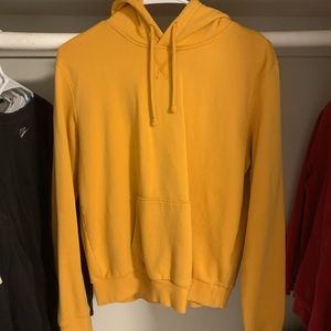 yellow hoodie/sweatshirt